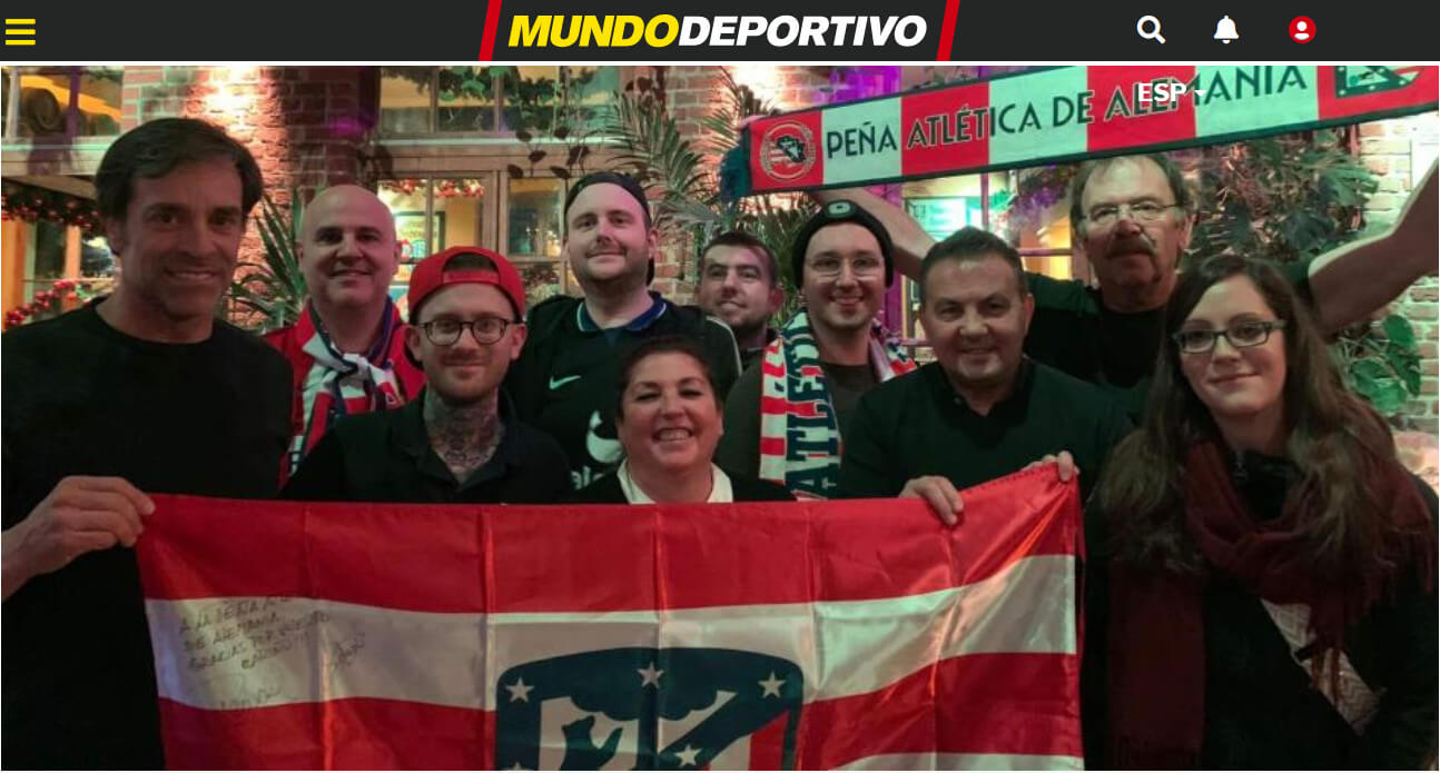 CARMEN UND DIE PEÑA ATLÉTICA DE ALEMANIA IM 'MUNDO DEPORTIVO'
